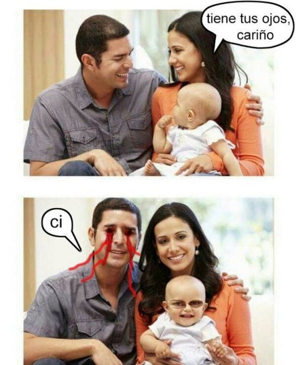 beb&eacute;,hijo,padre,madre,ojos