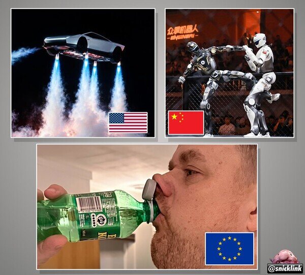 EEUU,China,Europa,tap&oacute;n,botella,robots,coches,volar