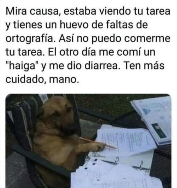 Meme_otros - Cuando tus deberes son incomibles