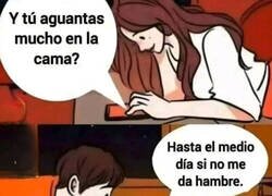 Enlace a Tengo mucho aguante en la cama