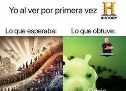 Enlace a Viendo el canal Historia por primera vez