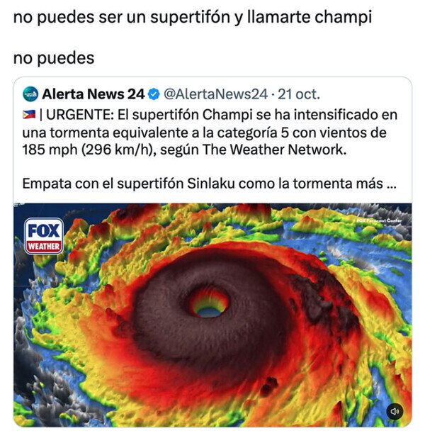 Otros - ¿Qué nombre ese ese para un supertifón?