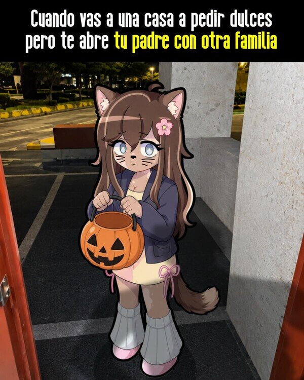 Halloween,pap&aacute;,otra familia,incomodo