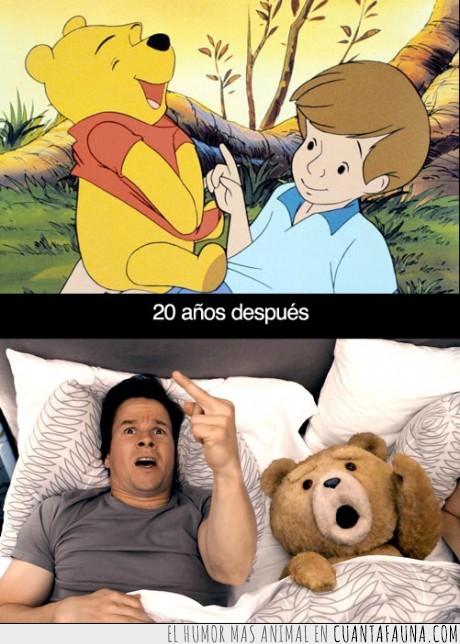 oso,ted,años,crecer,christopher robin,winnie the pooh,mark,whalberg