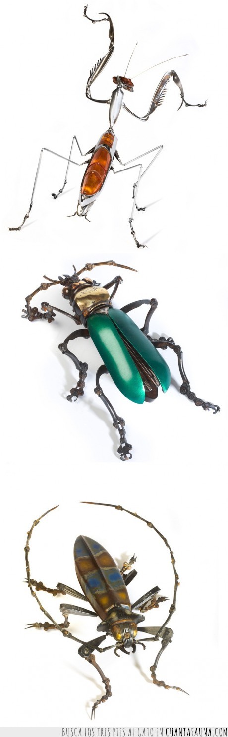 18096 - RECICLAJE ARTÍSTICO - Edouard Martinet crea esculturas de insectos a partir de desechos