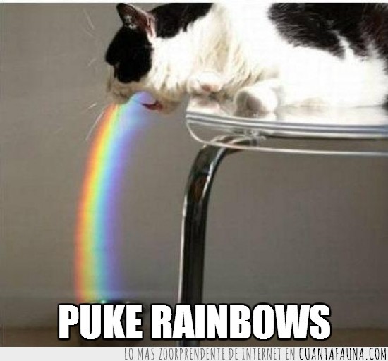 arcoiris,vomitar,puke rainbows,silla