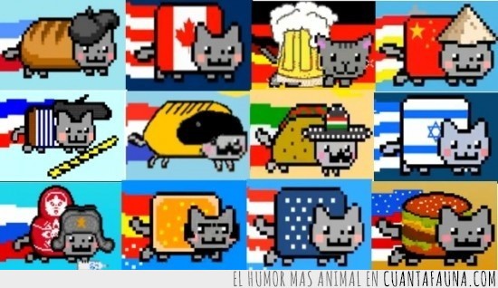 3766 - Nyan cats según el país