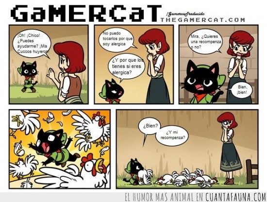 GamerCat,Traduccion,The GaMERCaT Traducido,Link,Cuccos,Gato