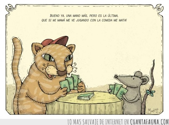 gato,jugar,ratón,cartas,poker,ratita,comic