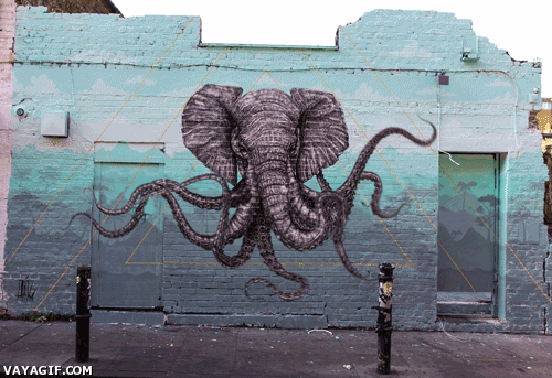 graffiti,elefante,barda,arte,tentaculs,pulpo,pulpofante