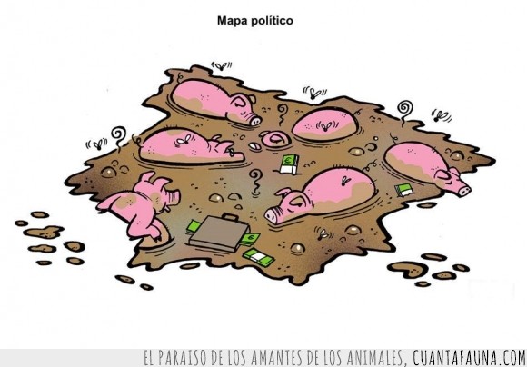 españa,político,cerdo,corrupto,dinero,mapa