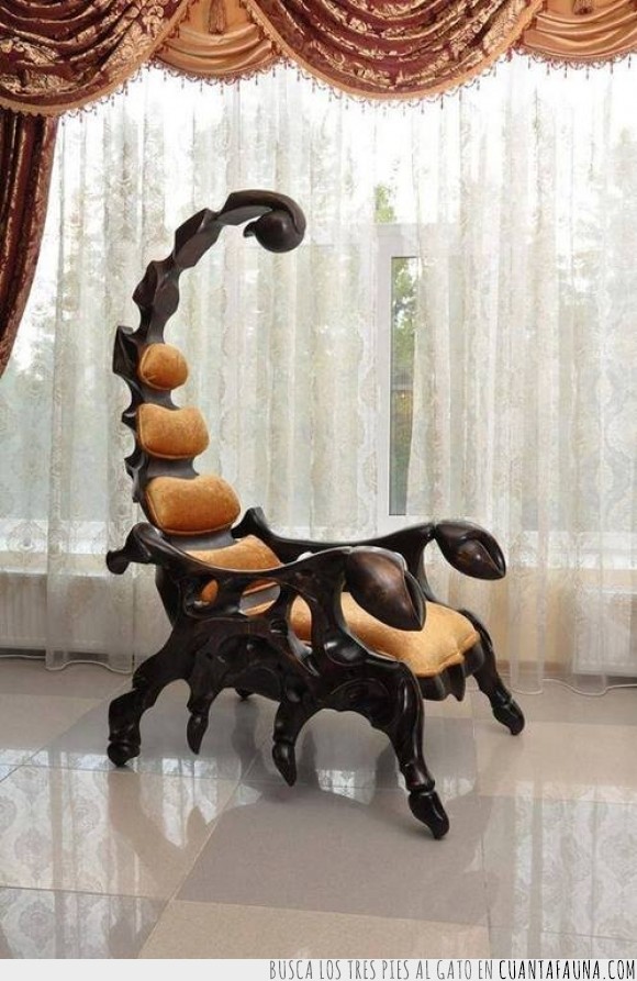 escorpión,alacrán,silla,asiento,diseño