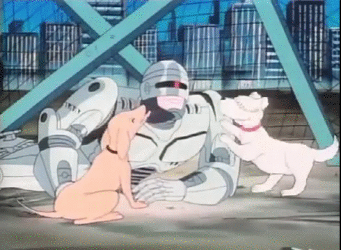 dibujos animados,mucho me han cambiao,perros,Robocop