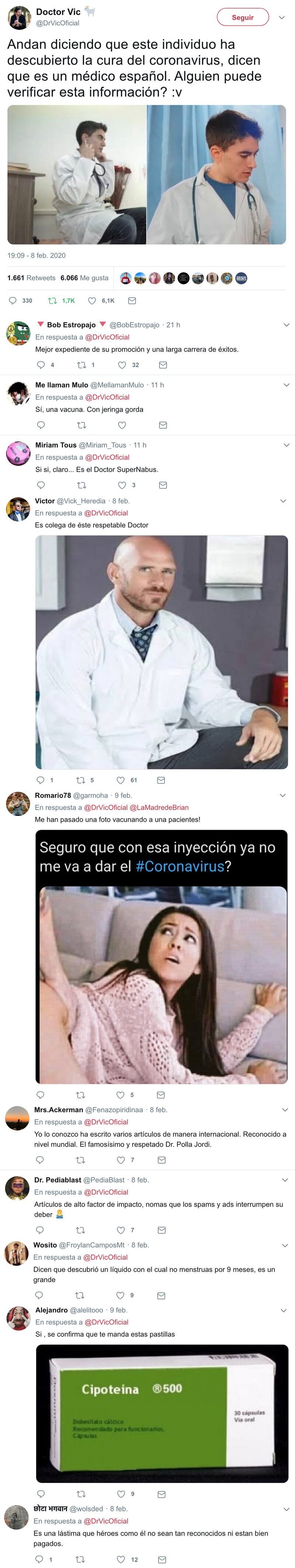 1072 - Un alma inocente cree que este actor de cine X es quien ha descubierto la cura del coronavirus, y las respuestas no pueden ser mejores