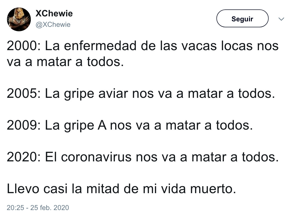 1205 - Y aún se ha saltado el ébola, por @XChewie