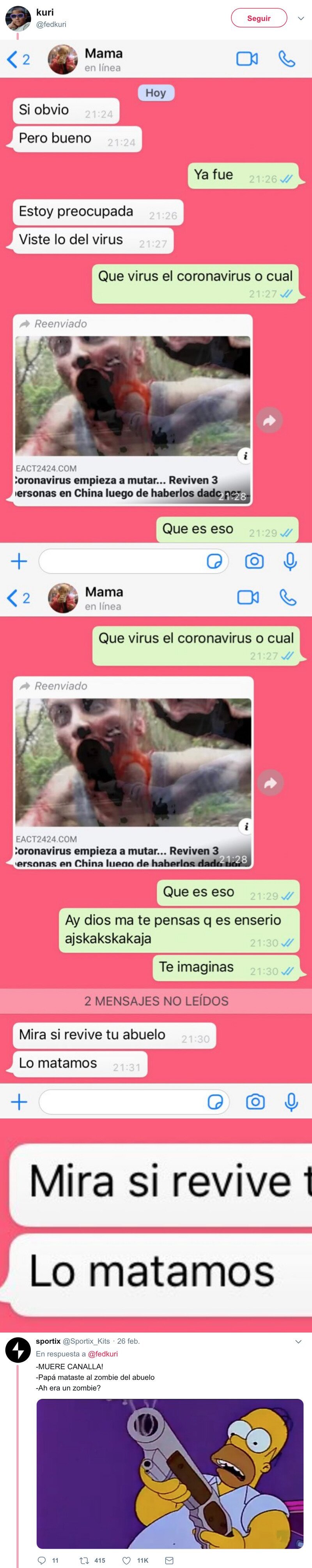 1533 - Su madre se traga un bulo del coronavirus y está decidida a acabar con el abuelo, por @fedkuri