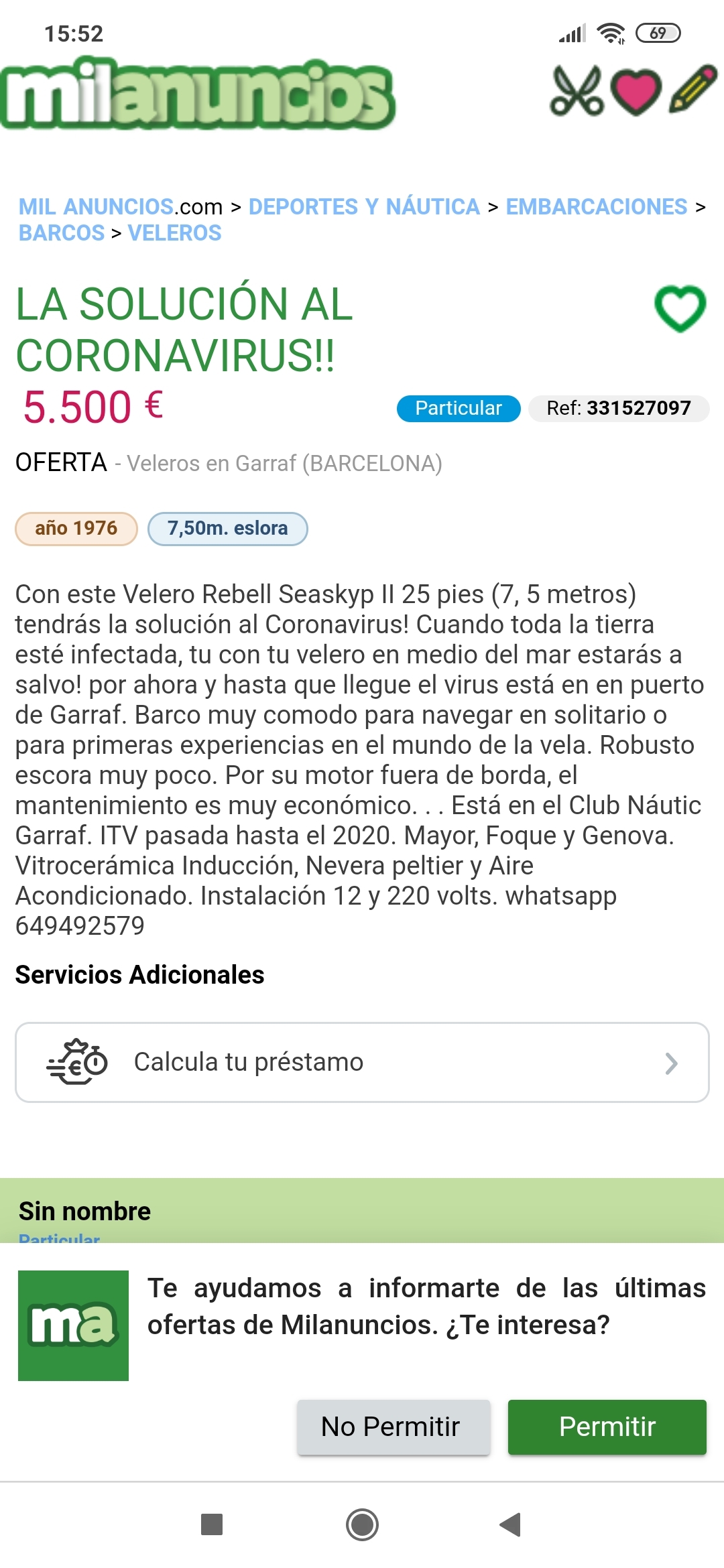 1739 - Vende en Milanuncios la solución al coronavirus, al menos te servirá para no pillarlo