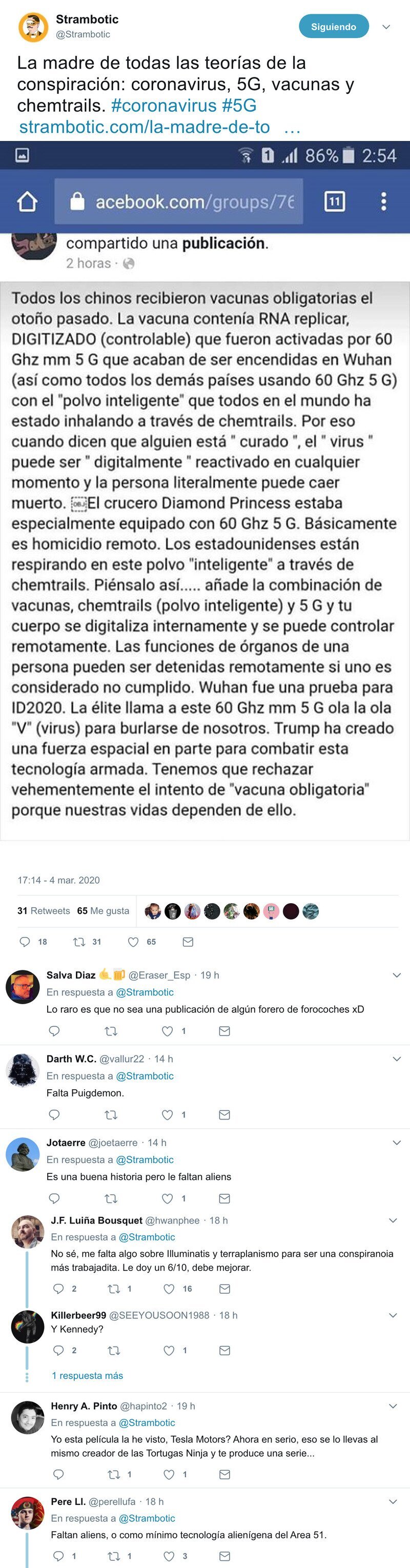 1816 - Para reír: La madre de todas las teorías de la conspiración: coronavirus, 5G, vacunas y chemtrails