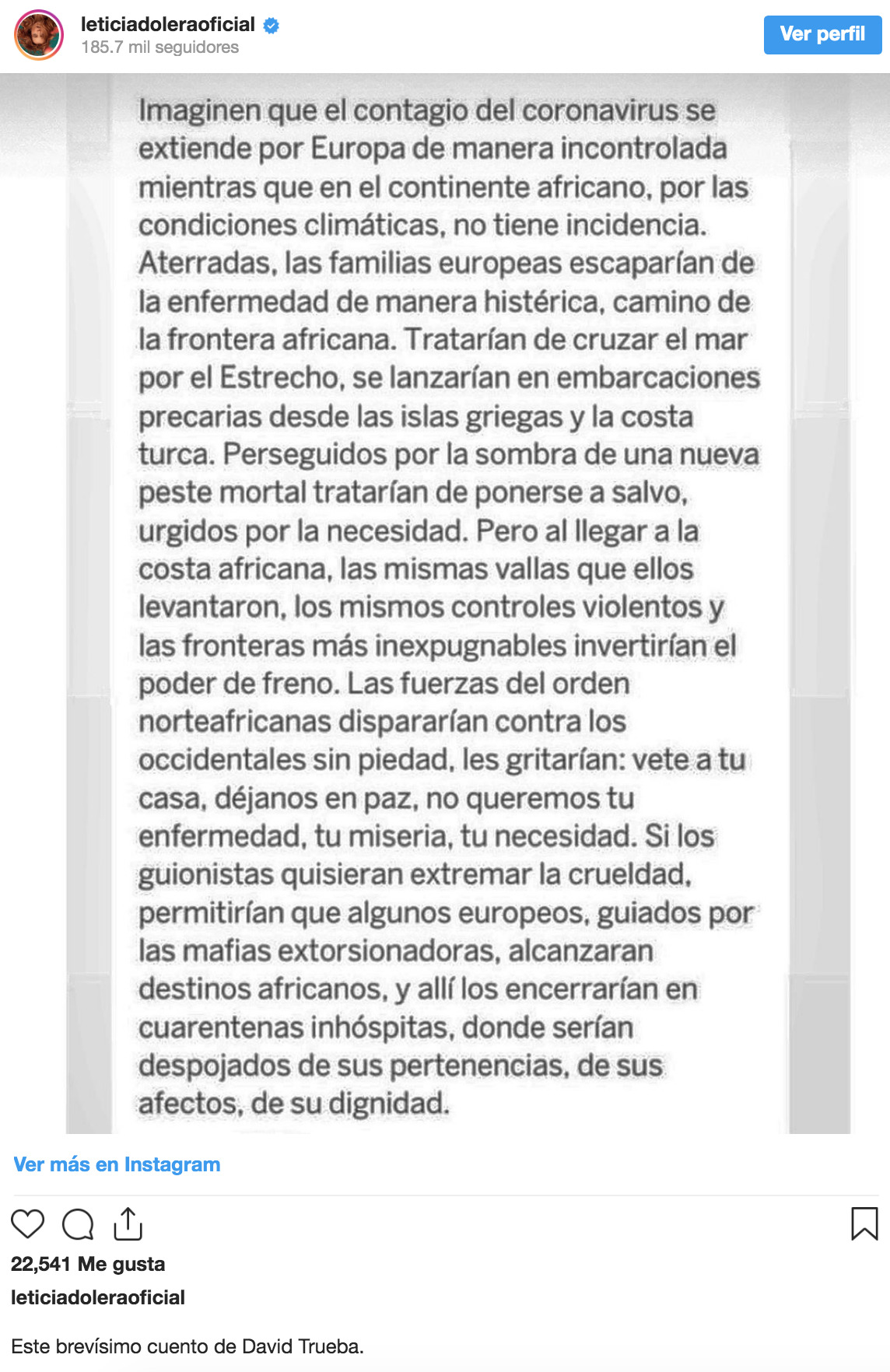 2251 - El genial cuento de David Trueba sobre el coronavirus que están compartiendo tus contactos