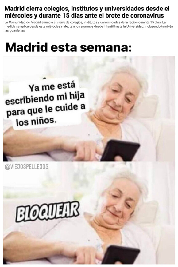 3309 - Cierran los colegios en Madrid y los abuelos se preparan para lo que se les viene encima