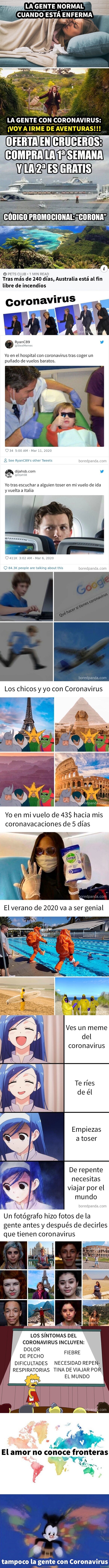 3589 - Memes burlándose de los desconsiderados que aprovechan el brote de coronavirus para viajar barato