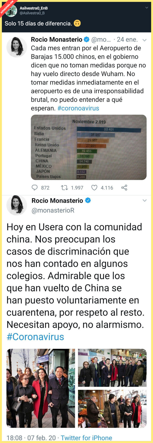 3737 - La tremenda xenofobia mostrada por Rocío Monasterio con los chinos
