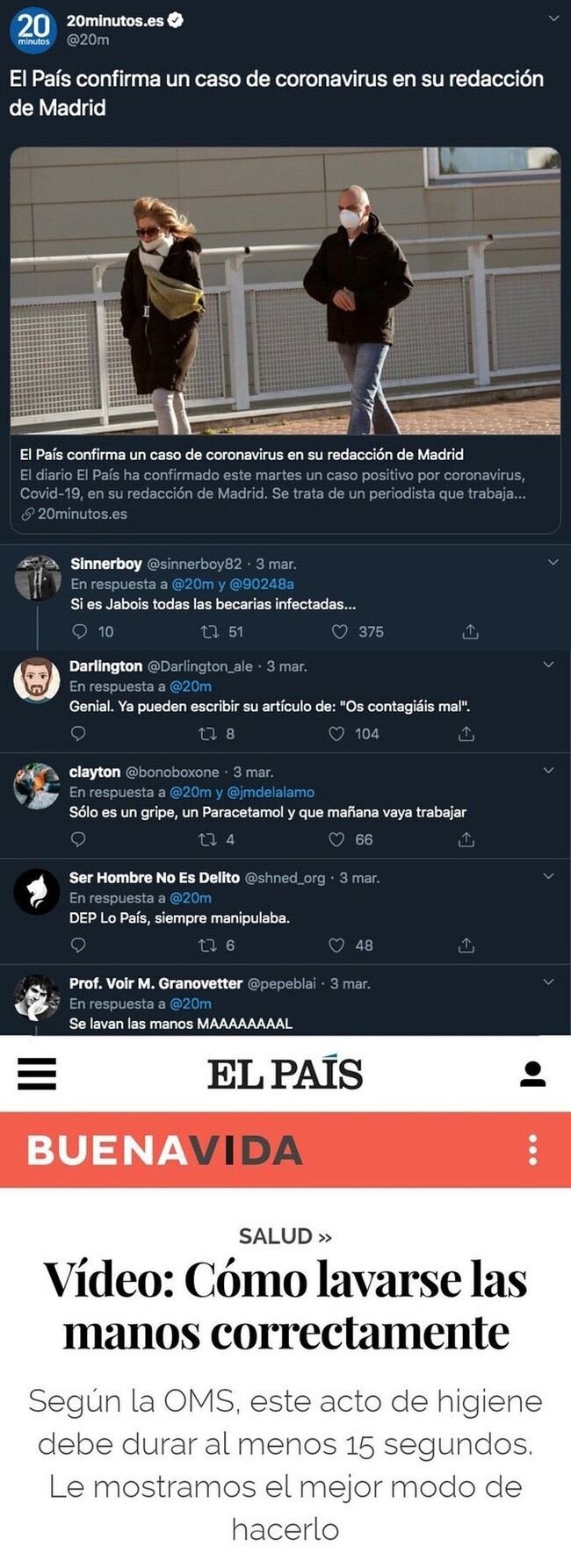 3960 - 'El País' tiene un infectado por coronavirus