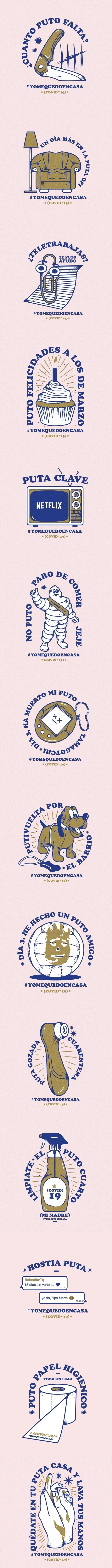 6552 - Ilustraciones de la cuenta de Instagram @putocovid que transmiten un mensaje claro con un lenguaje (puto) cercano