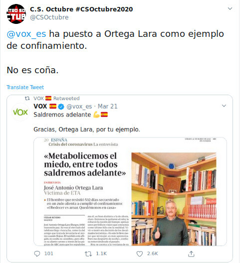 7423 - Ortega Lara y el confinamiento