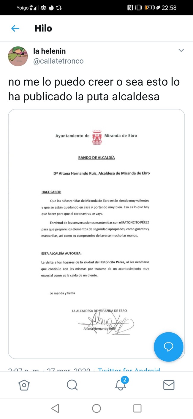 8515 - La alcaldesa de Miranda de Ebro se la saca con este comunicado para los niños