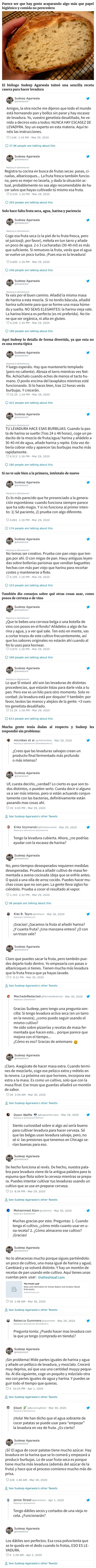 10554 - Este biólogo se sorprendió al saber que hay escasez de levadura, así que enseña cómo hacerla en casa