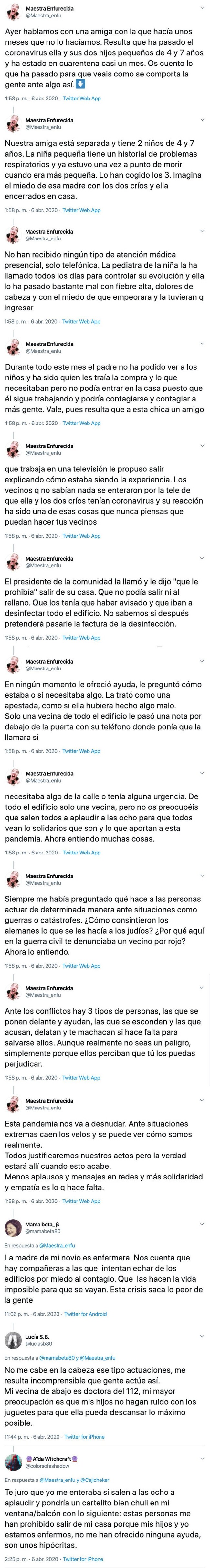 10748 - Indignación por lo que hizo una comunidad de vecinos cuando una familia enfermó de coronavirus