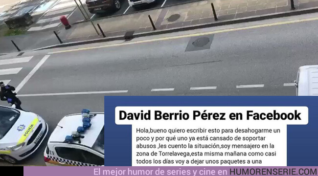 12719 - La policía multa a un trabajador de reparto por aparcar un momento en doble fila y el repartidor estalla de esta manera: