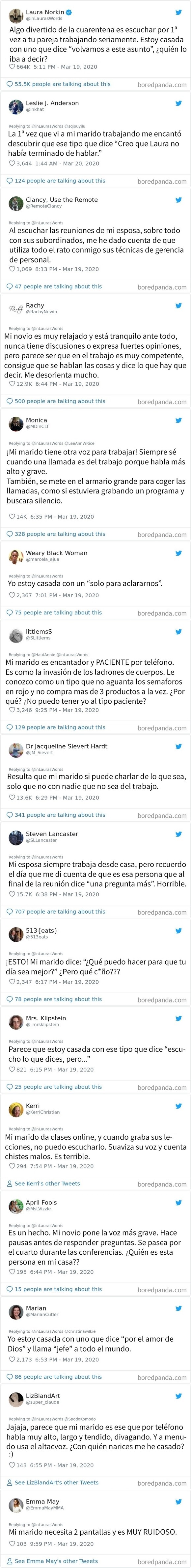 9434 - Personas que aprendieron algo nuevo sobre sus parejas al verlos trabajar desde casa