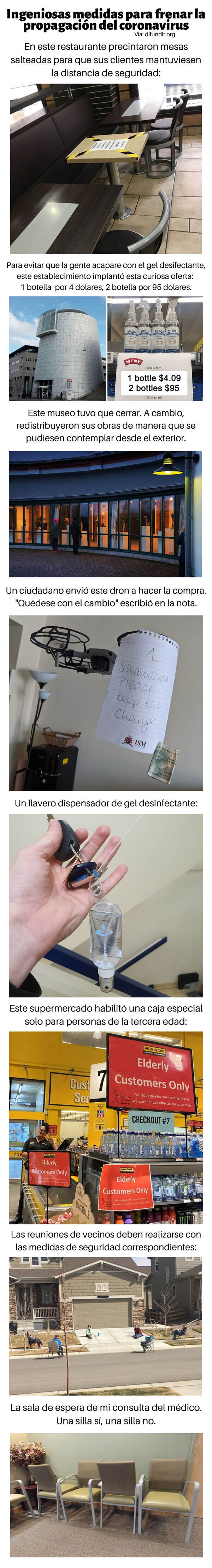 9537 - Ingeniosas medidas para frenar la propagación del coronavirus