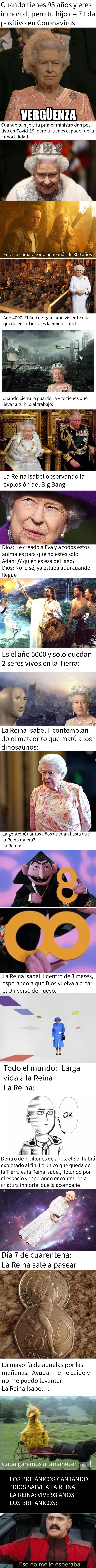9649 - La gente se ha dado cuenta de que la Reina de Inglaterra es inmortal, y han creado algunos divertidos memes al respecto