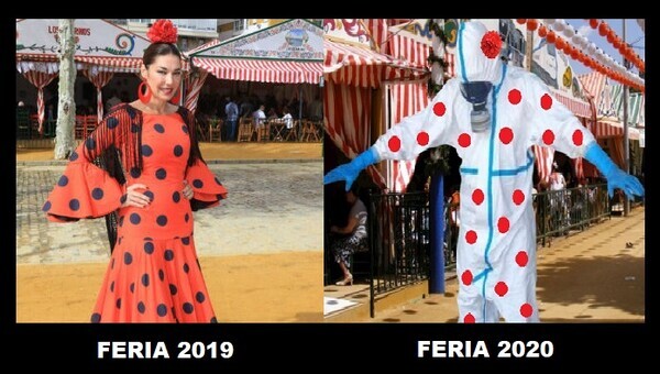 14734 - Cómo ha cambiado el traje de flamenca para las ferias de ahora a hace un año...