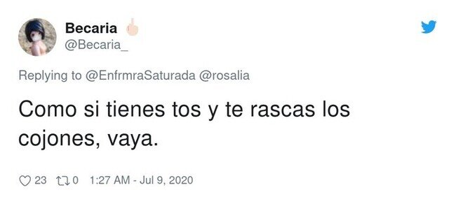 18232 - Rosalía enseña cómo le hacen un test PCR pero se lo realizan 'Malamente', por @EnfrmraSaturada