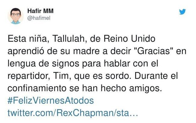 18316 - Esta niña aprende lengua de signos para poder darle las gracias al repartidor que ha conocido durante la cuarentena