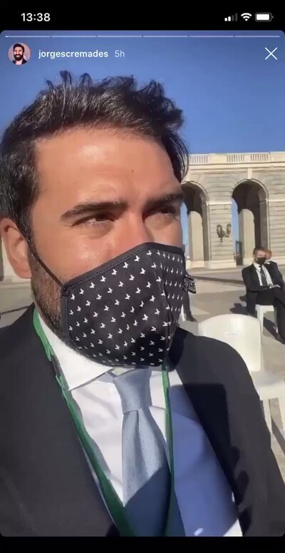 18465 - Indignación e incredulidad con Jorge Cremades: le invitan al funeral de estado por las víctimas del coronavirus y se pone a grabar stories