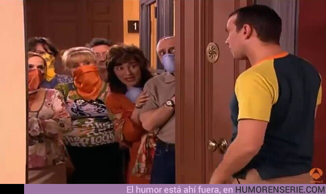 18527 - Brutal: una cuenta fan de 'Aquí no hay quien viva' recrea la actual pandemia mediante el montaje de diferentes escenas de la serie