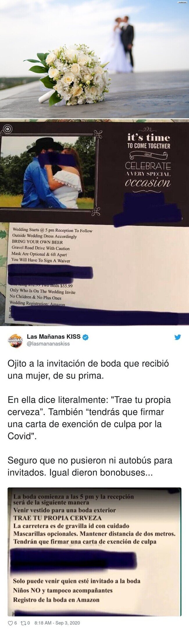 19590 - La surrealista invitación de boda que se está viralizando por los indignantes requisitos de la pareja