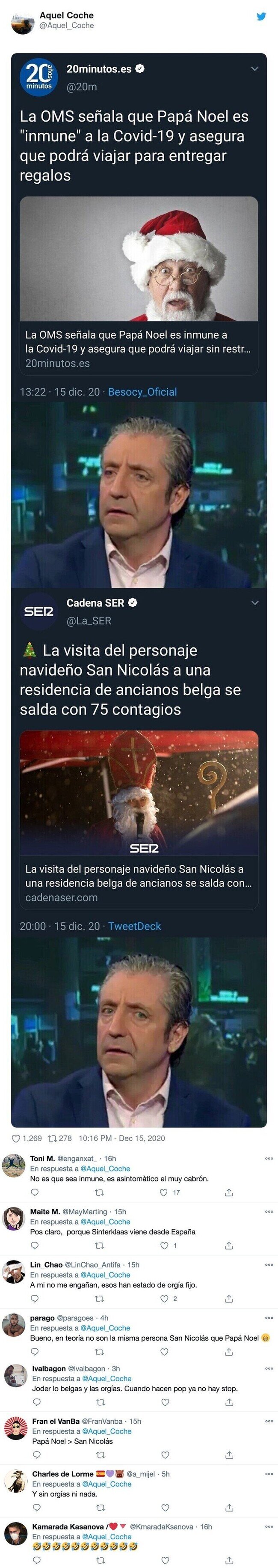 21182 - La OMS Dice que Papa Noel es inmune al coronavirus, y ojo al final de la historia porque no se podía saber, por @Aquel_Coche