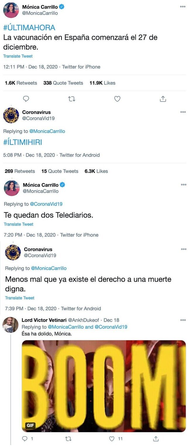 21257 - La hilarante conversación entre el coronavirus y la periodista Mónica Carrillo