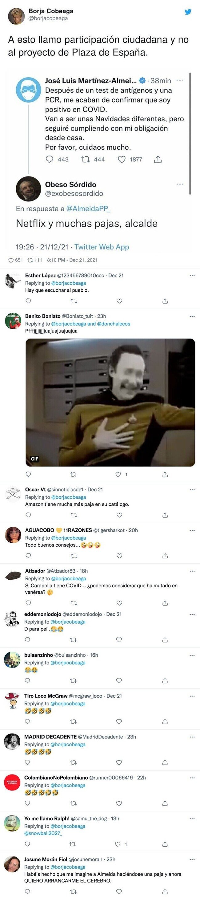24392 - Almeida da positivo por coronavirus y le dicen el mejor consejo que podía recibir para pasar la Navidad