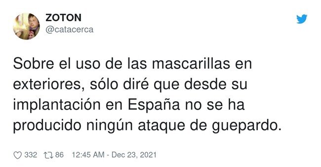 24475 - Ergo, la mascarilla ha provocado la extinción del animal más rápido del mundo mediante inanición, por @catacerca