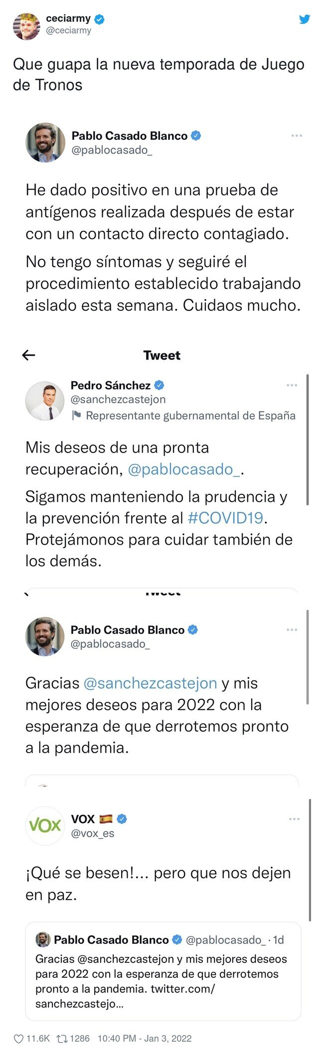24759 - Tremenda la conversación entre Pablo Casado, Pedro Sánchez y VOX, a lo Juego de Tronos