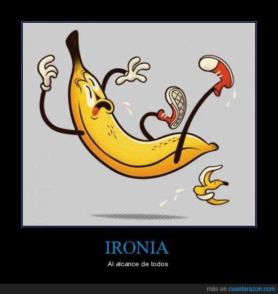 plátano,ironía