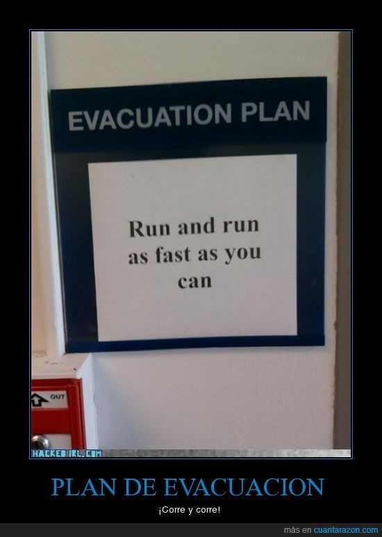 evacuación,correr