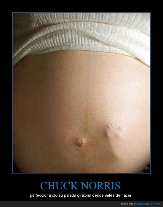 embarazada,chuck norris,pie